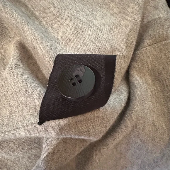 Men's Black Double-Breasted Peacoat w/Skull buttons & sweatshirt lining - Picture 12 of 12